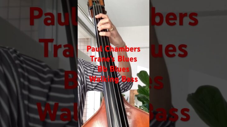 Bbブルースのウォーキングベース　Paul Chambers – Trane’s Blues(Bb Blues Walking Bass) #bass #jazzbass #blues