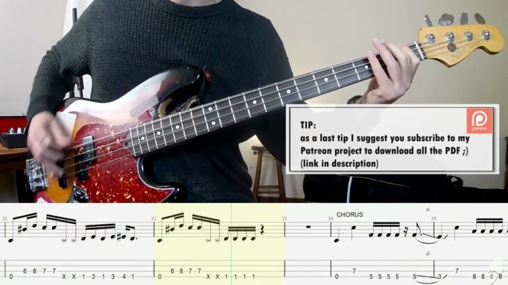 Linkin Park – Two Faced BASS ISOLATED BASS COVER + PLAY ALONG TAB + SCORE