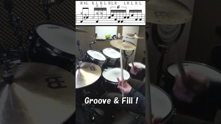 いますぐ使えるフィルイン -588個め- (コンビネーション)  #shorts #drummer #drums #ドラムフィルイン #ドラムテクニック